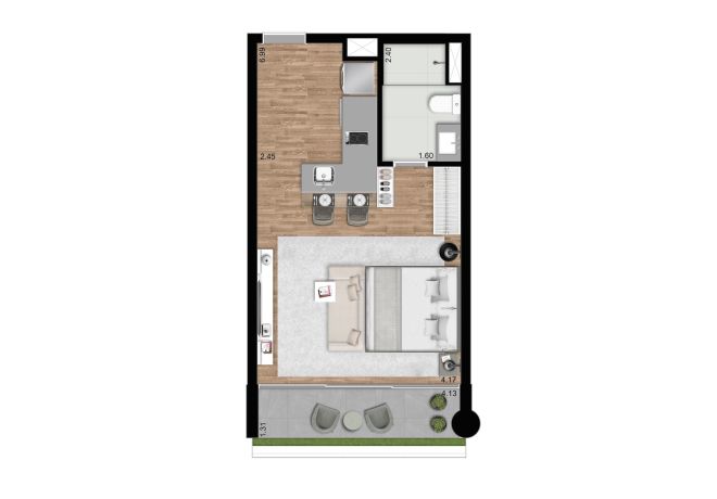 Parque Jockey, Standard Plan – 37 sqm