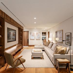 Real photo of the decorated apartment – 124 m² option