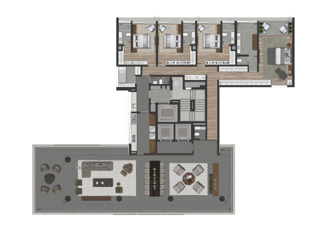 Pierino Building, Plant Type - 4 Suites and 5 vacancies - 403 m²