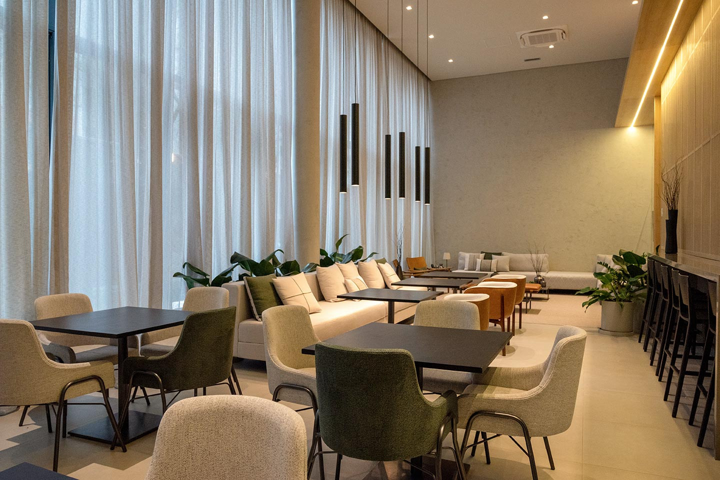 Salão de festas com espaço gourmet - Torre Residences