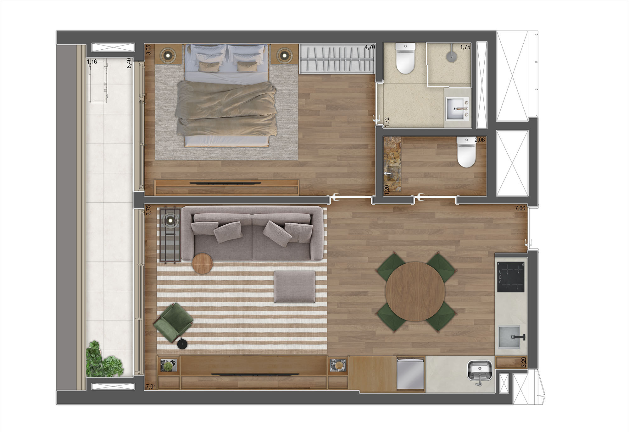 OMA 909, OMA STUDIOS - NR Unit - Final 02 – 63sqm