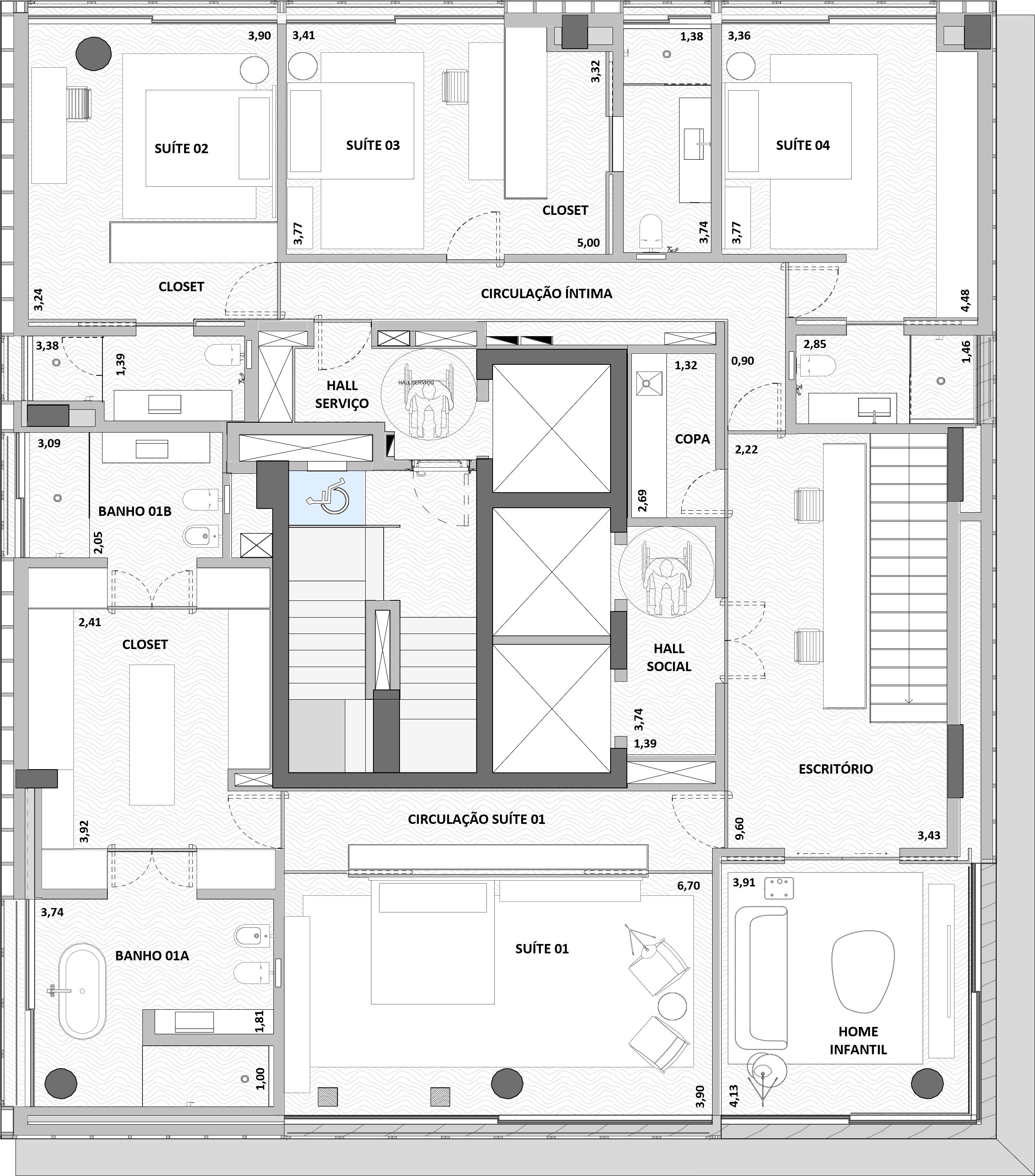 Artur Ramos 100, Planta 532m² - Apartamento Duplex - Planta Superior